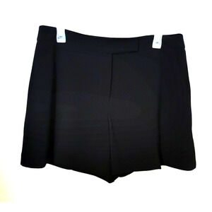 Trina Turk Black Crepe Polyester High Waist Wide Leg Dress Shorts Sz 10